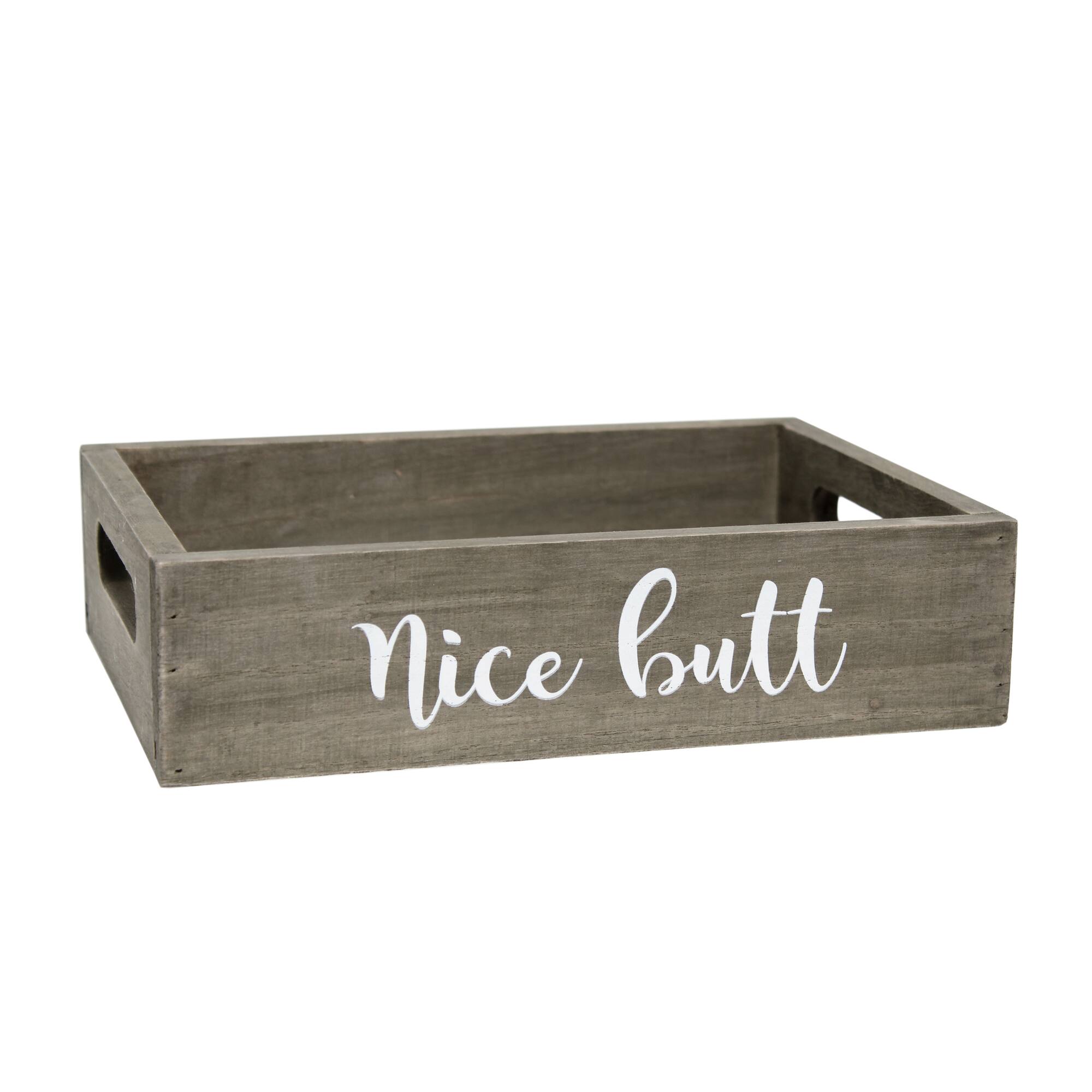 Elegant Designs Small Rustic Gray Cheeky Towel Holder, Frame & Toilet Paper Holder Set